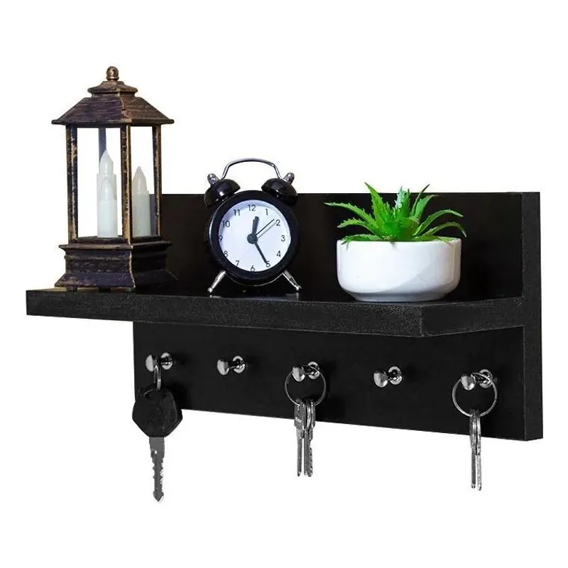 Porta Chave De Parede Organizador Com Prateleira Mdf