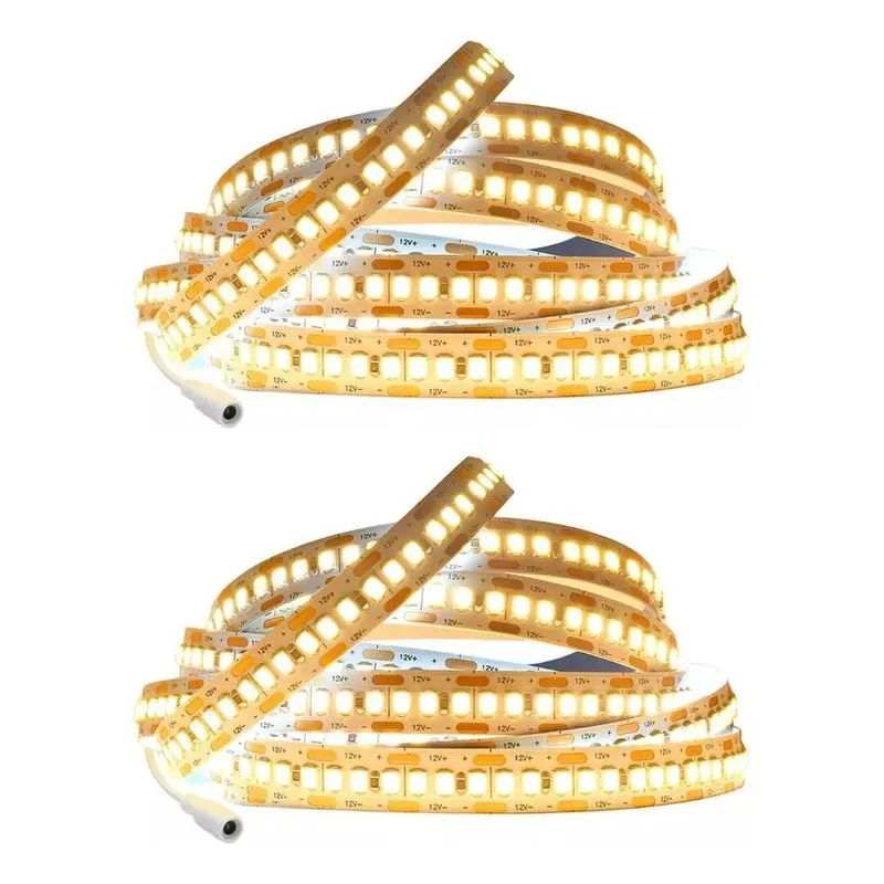 2x Kit 2 Fita Led 240leds Alta Potência Rolo 5m Cada 3000k P