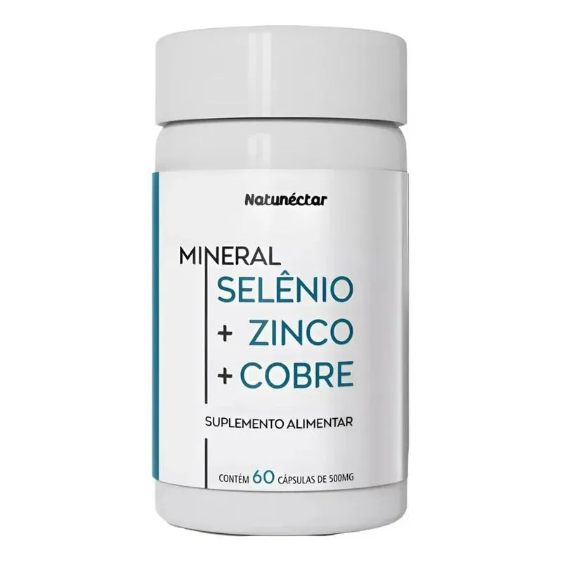 5x Selênio + Zinco + Cobre 500mg 60 Cápsulas - Natunéctar Sa