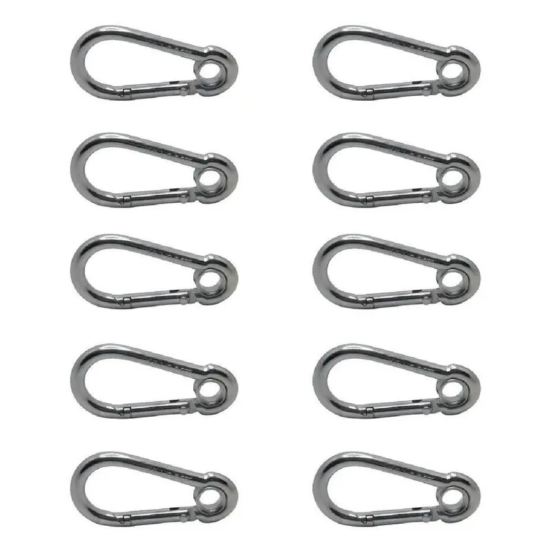 3x 10pcs. Mini Mosquetão De Aço Forte Para Camping Chaveiro