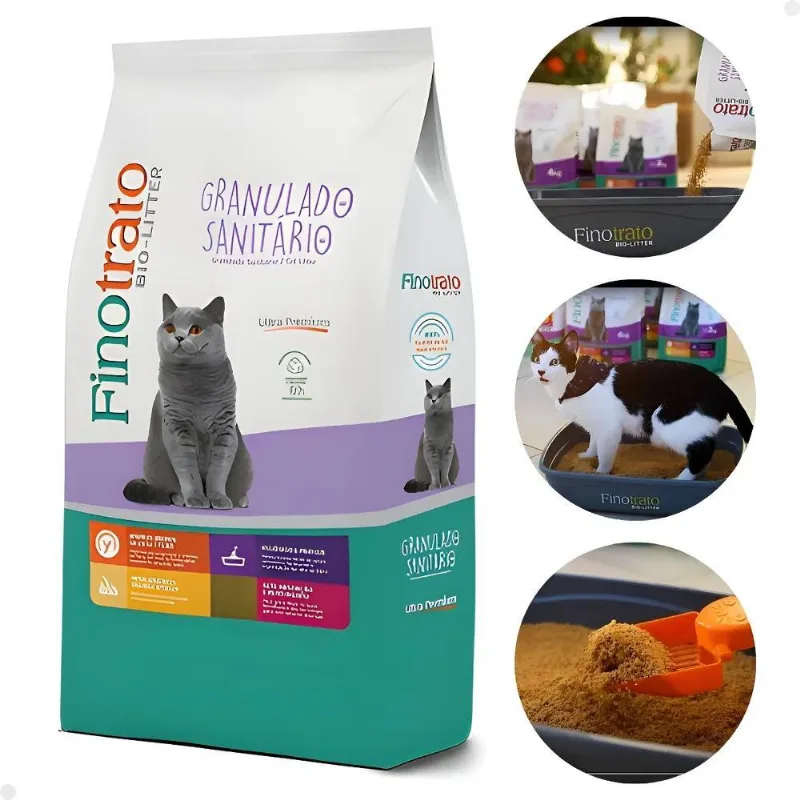 Granulado Sanitário Para Gatos Bio-litter 4kg Finotrato