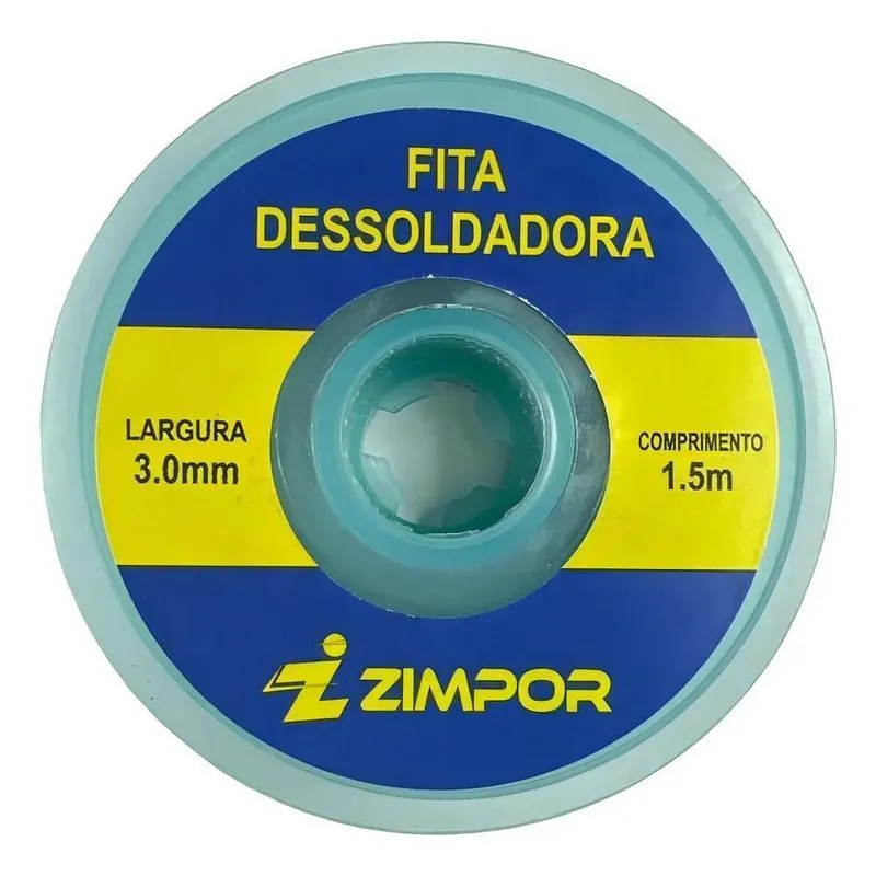 5x Zimpor Fita Malha Dessoldadora Smd Retirar Solda Estanho