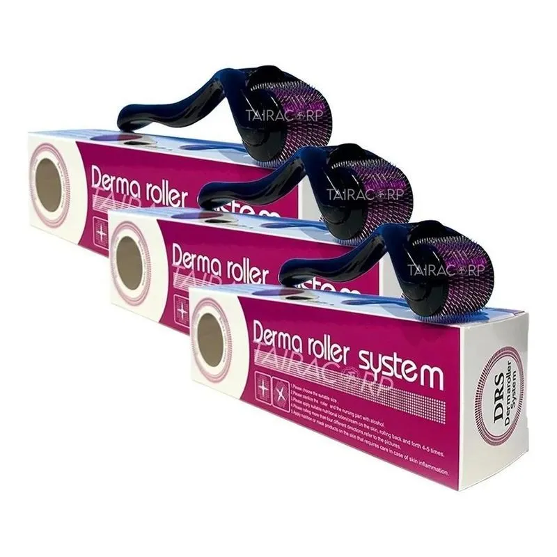 3x Kit 3 Dermaroller System Agulhas 0.5mm Microagulhas Drs 5