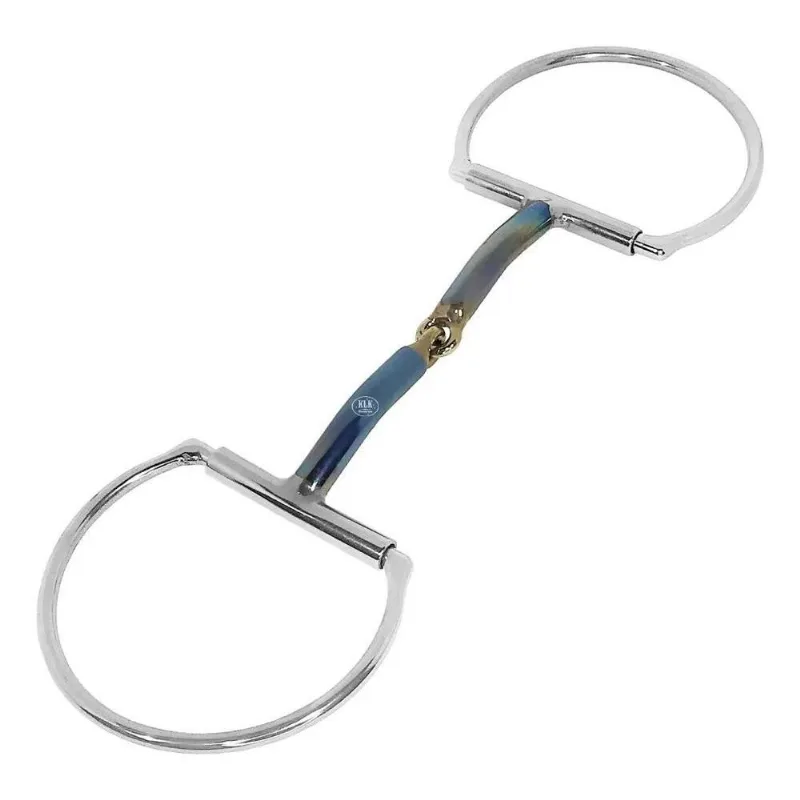 Bridão D Argola Articulado Inox Bocal Ferro Para Cavalo