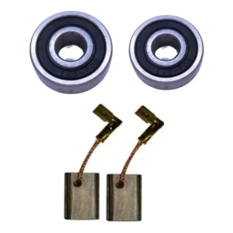3x Rolamentos + Carvão Para Esmerilhadeira Makita M9510 M951