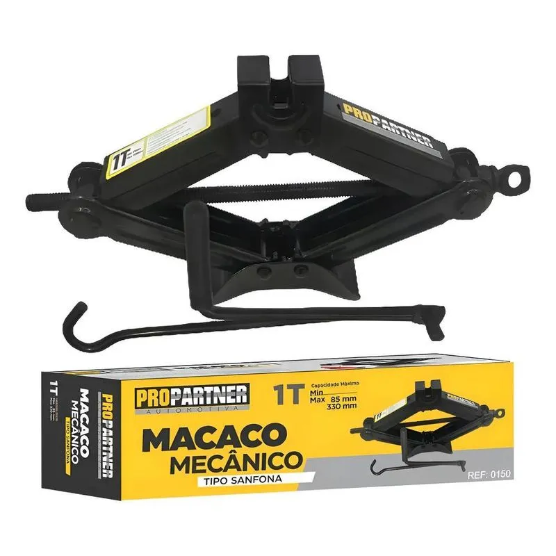 Macaco Sanfona Mecânico Universal Propartner 1t Com Cabo Alo