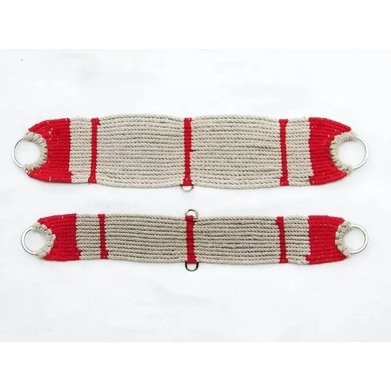 Cilha Com Barrigueira De Lã Argolas Em Ino Vermelho Com Cinz