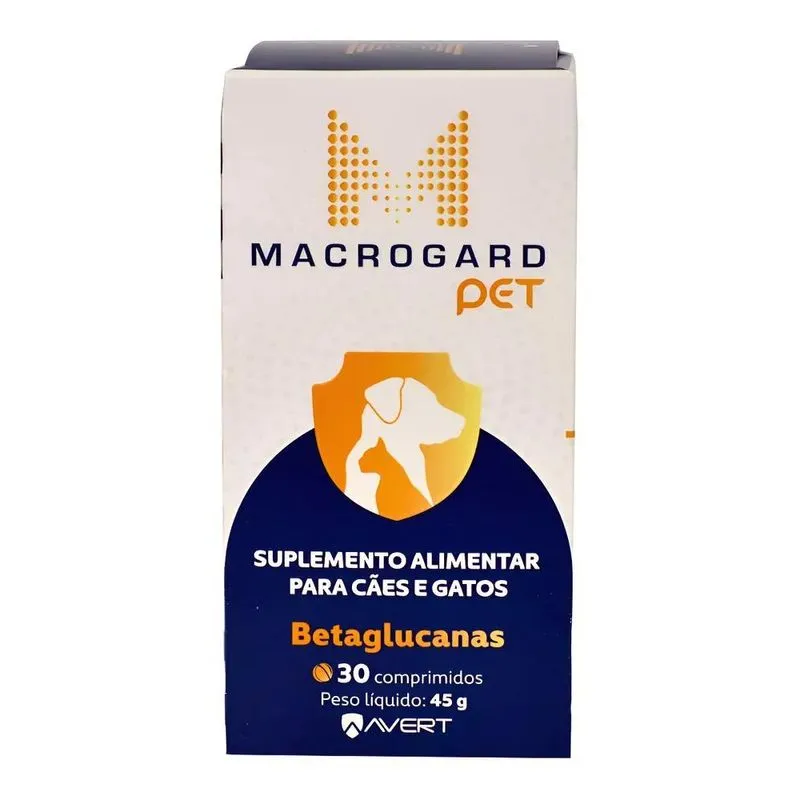 Suplemento Alimentar Macrogard Pet Para Cães E Gatos 30 Comp