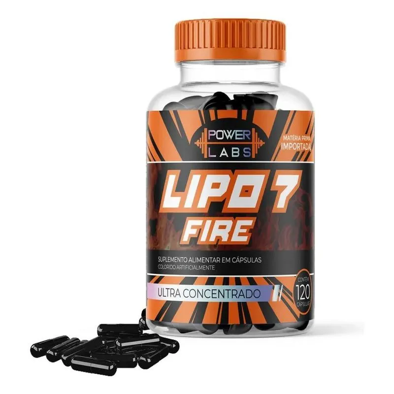 Lipo 7 Fire Power Labs 120 Cápsulas Suplemento Termogênico