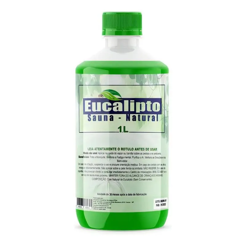 5x Essência De Eucalipto Concentrado Para Sauna 1 Litro