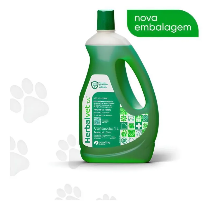 Herbalvet T.A. 1 Litro Ourofino Desinfetante Bactericida Pet