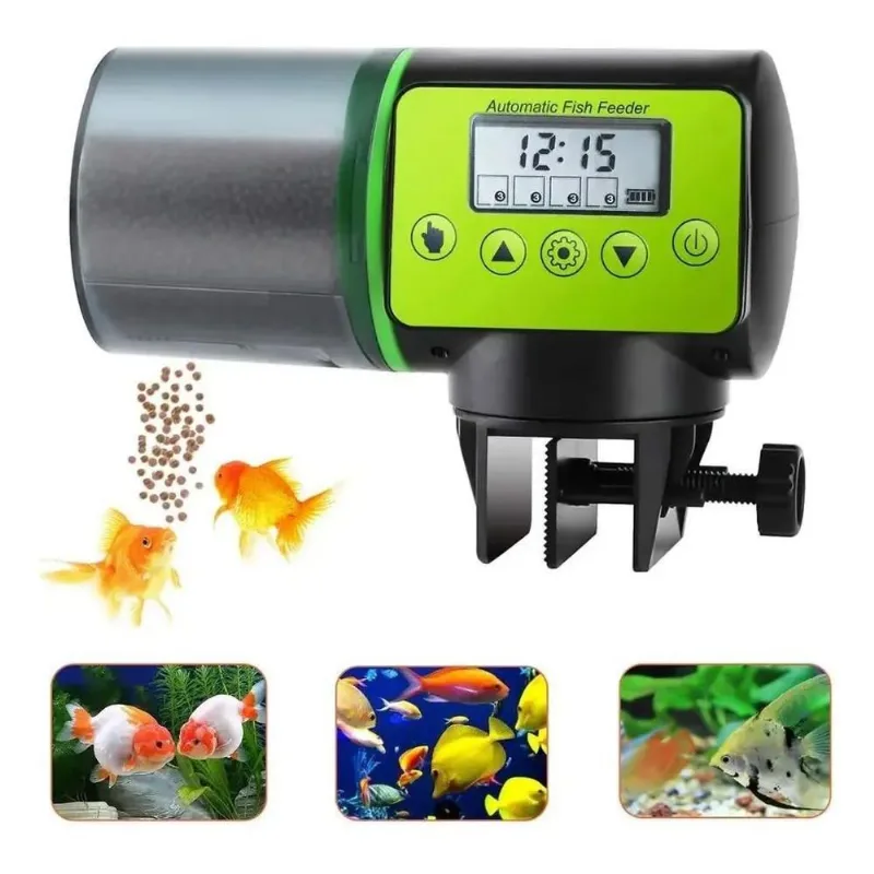 Alimentador Automático Dosador Comida Peixes Aquario 200ml