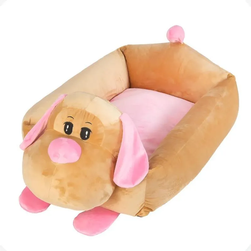 Caminha Cachorro Gato Ninho Pet Conforto Colchonete L Rosa