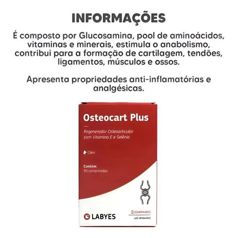 Osteocart Plus Labyes 30 Comprimidos Regenerador Articular