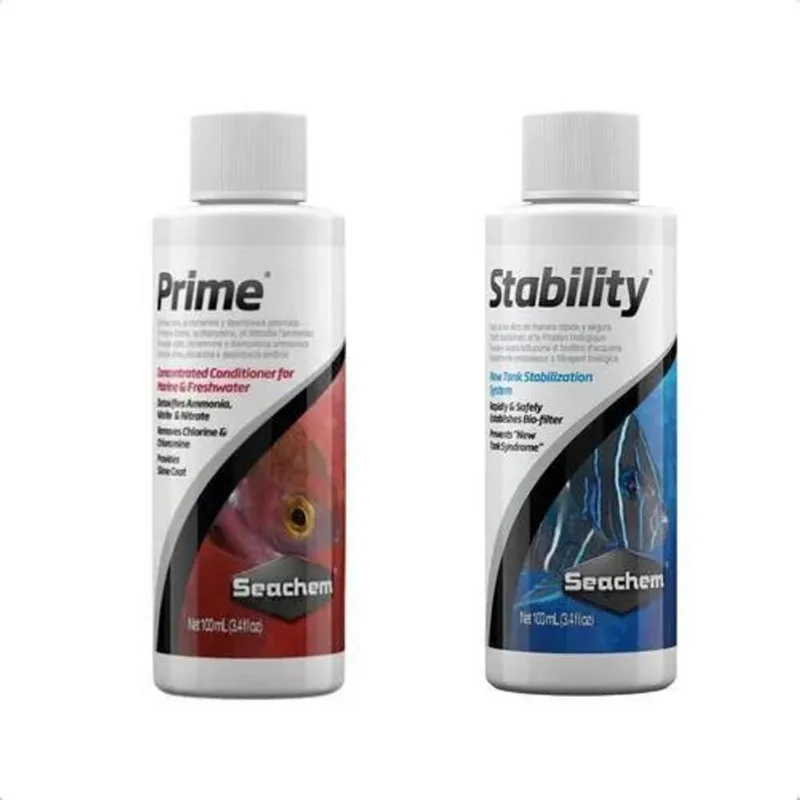 Kit Seachem Prime 100ml + Seachem Stability 100ml