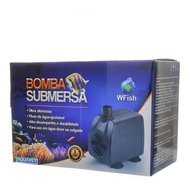 Bomba Submersa Wf-1500 Wfish 1500l/h Para Aquários