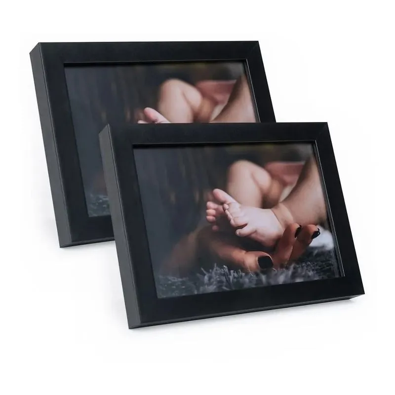 3x Kit Porta Retrato Vidro 15x21 Foto Família Moldura De Mes