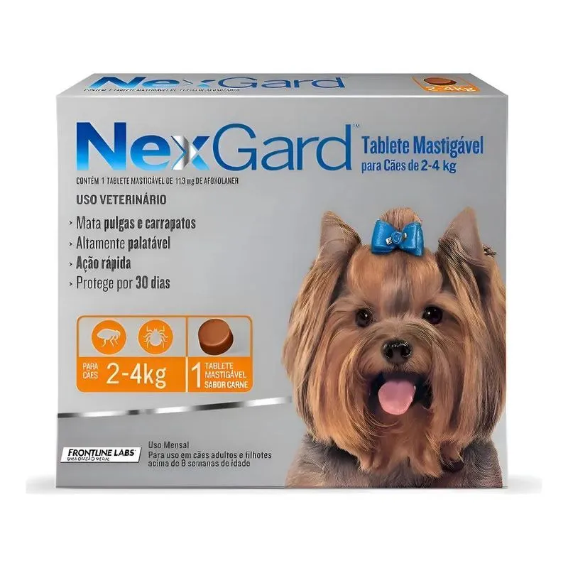 Nexgard Para Cães De 2kg A 4kg 1 Tablete