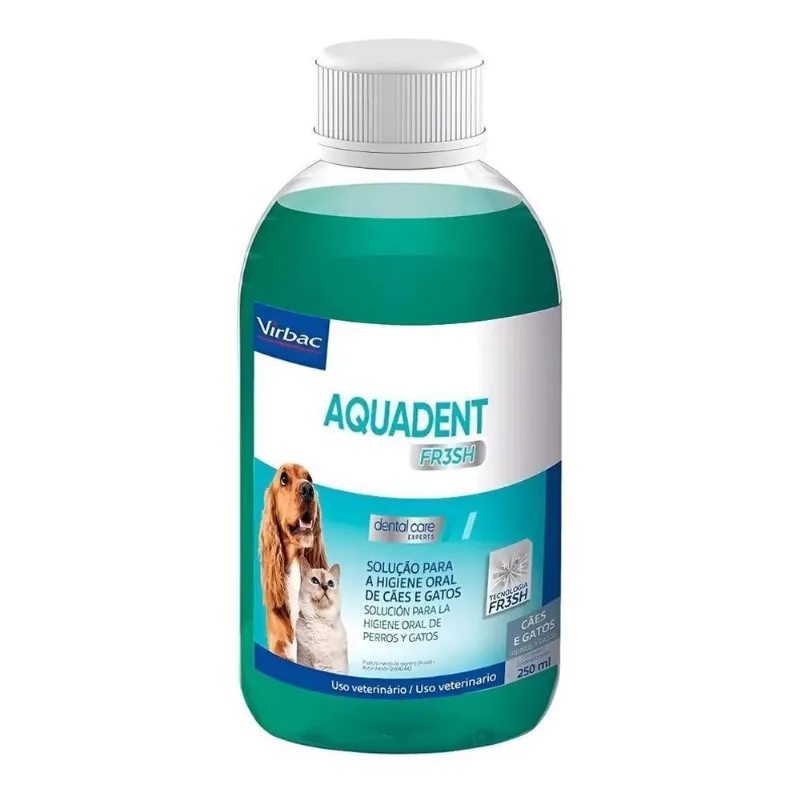Aquadent Combate Mal Hálito Higiene Cachorro E Gato - Virbac
