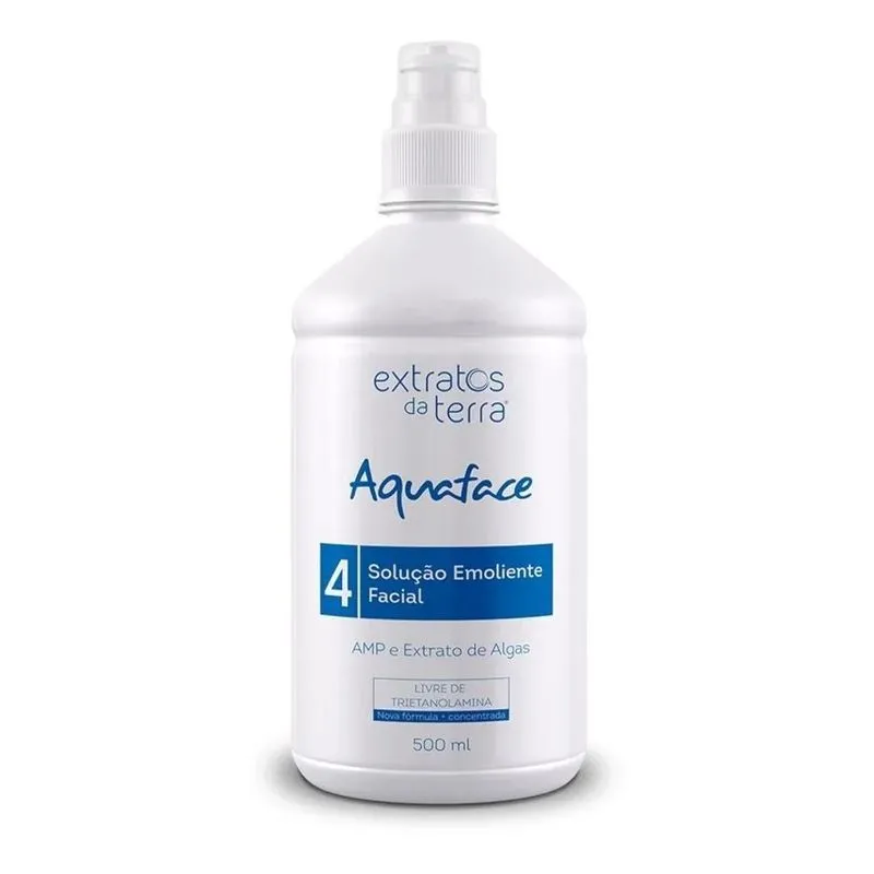 3x Aquaface Solução Emoliente Facial 500ml Extratos Da Terra