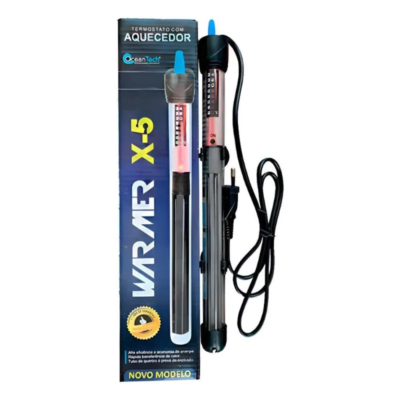 Termostato Com Aquecedor X-5 25w Ocean Tech Para Aquário