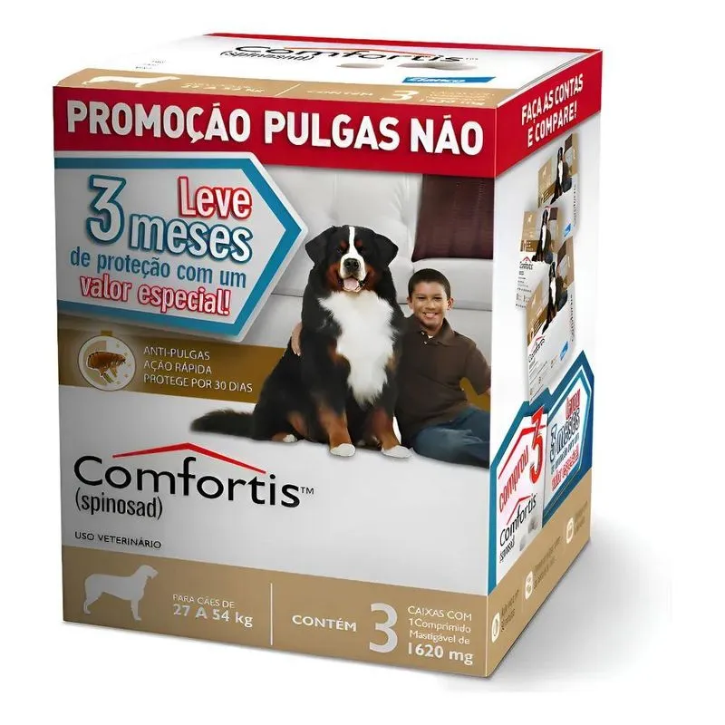 Combo Antipulgas Comfortis Elanco De 27 A 54 Kg 1620 Mg