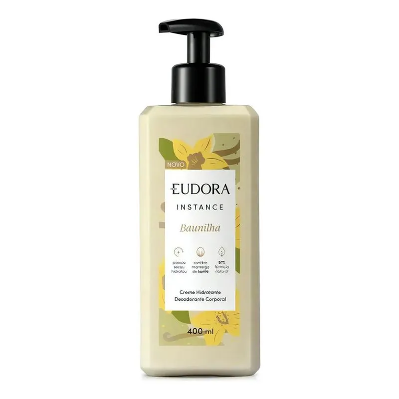 10x Creme Hidratante Corporal Instance Baunilha Eudora