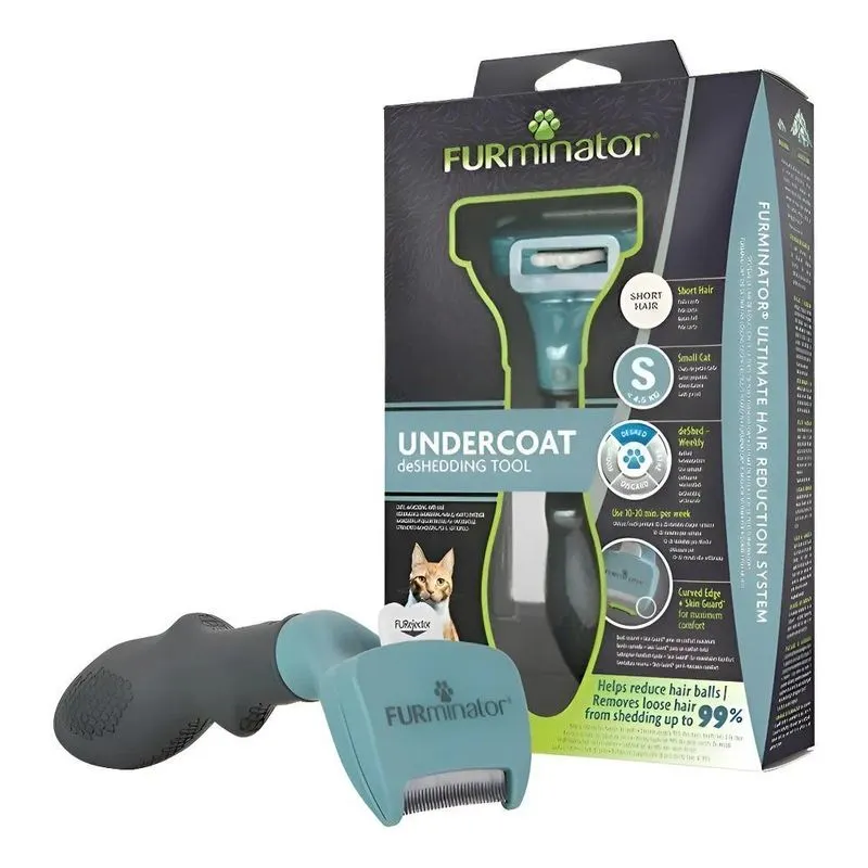 Escova Tira Pelo Furminator Gatos Com Pelo Curto Pequeno Cor
