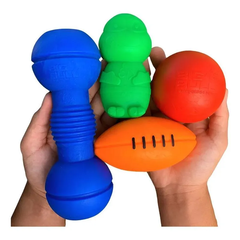 Kit Brinquedo Mordedor Resistente Cachorro Bulldog Inglês