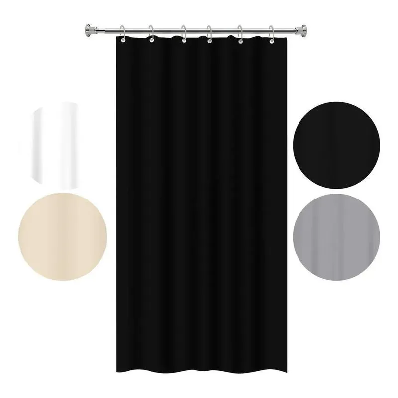 5x Cortina De Box Banheiro Antimofo Plastico Grosso 138x198c