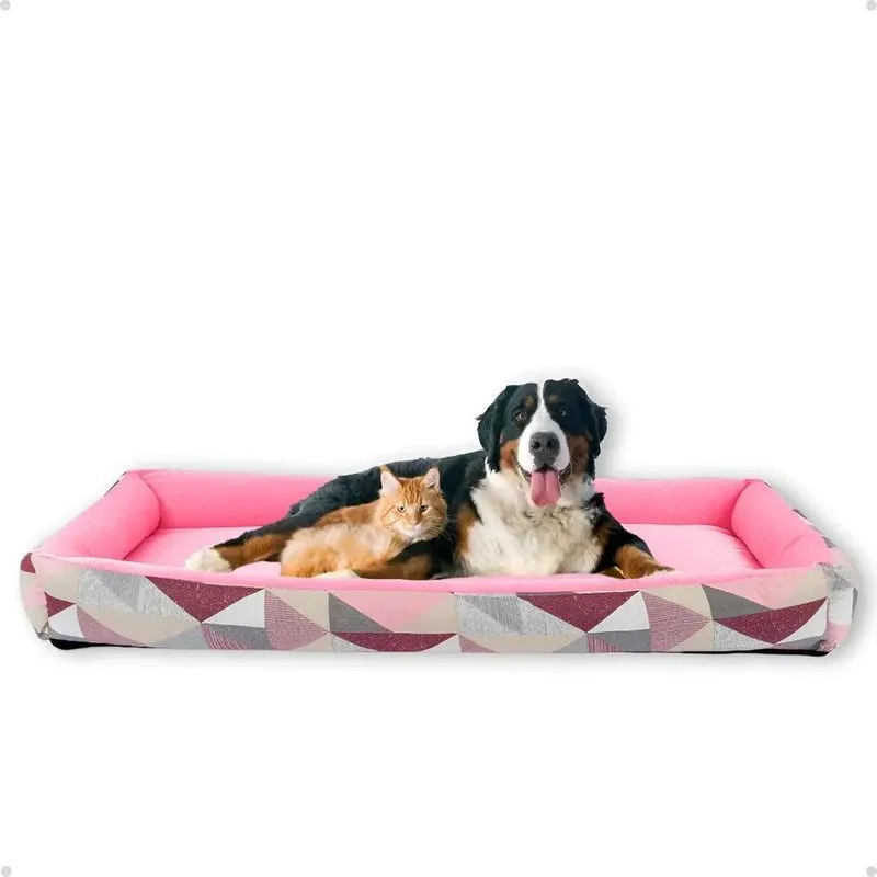 Cama Pet Confortável Xg Extra Grande 100% Algo Rosa