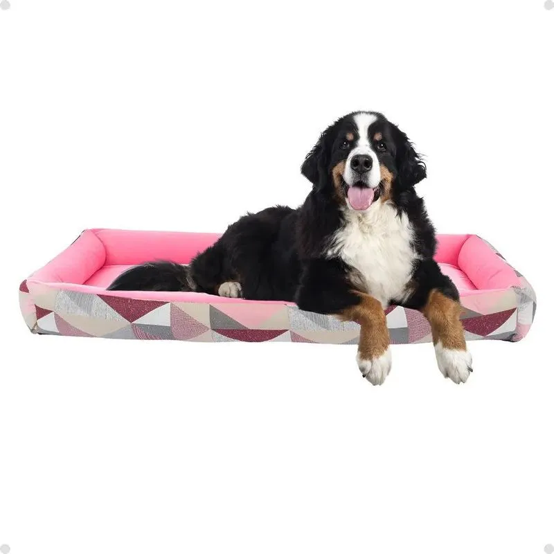 Cama Para Cachorro Grande Cama Pet Xg Gigant Triangulo Rosa