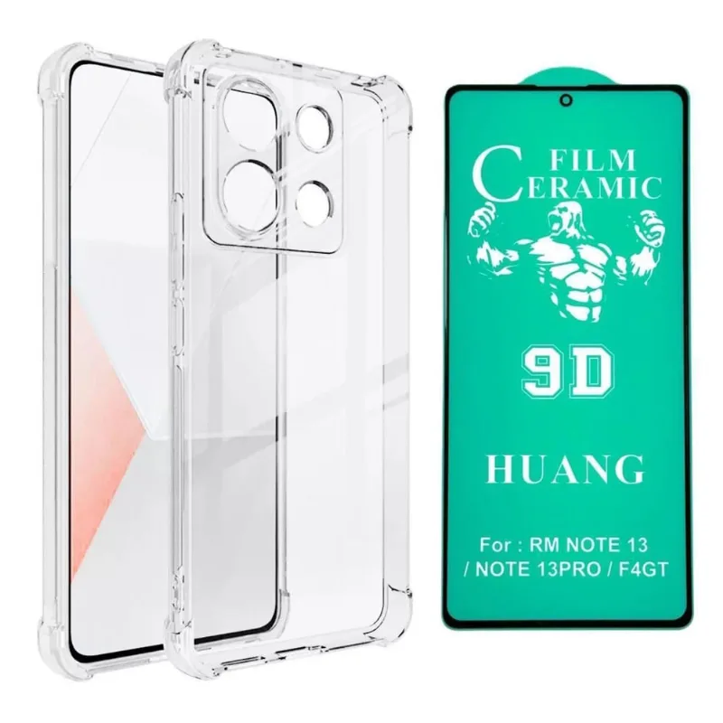 Capinha + Pelicula Ceramica 9D Para Xiaomi Redmi Note 13 4G