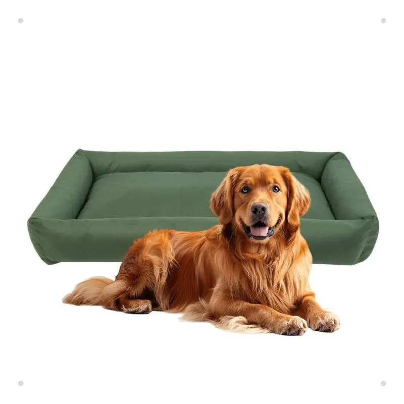 Cama Para Cachorro Grande Colchão Com Base Impermeável T Gre
