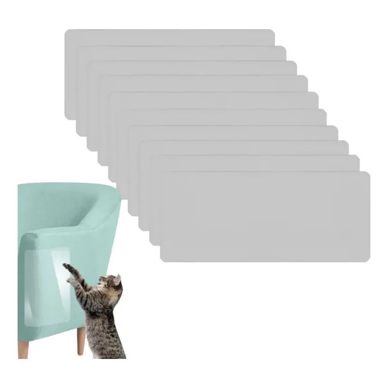 Kit 10 Protetores Adesivos Sofá Mobilia Gato Ant Transparent