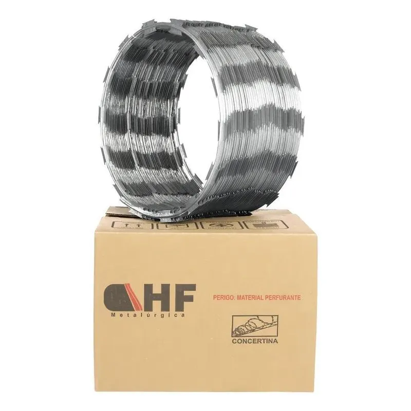 2x Arame Concertina Simples Hf Metalúrgica 30cm De Diâmetro