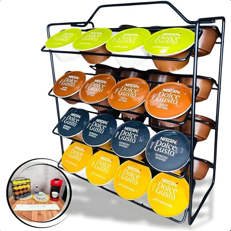5x Suporte Porta 32 Cápsulas Café Dolce Gusto Expresso