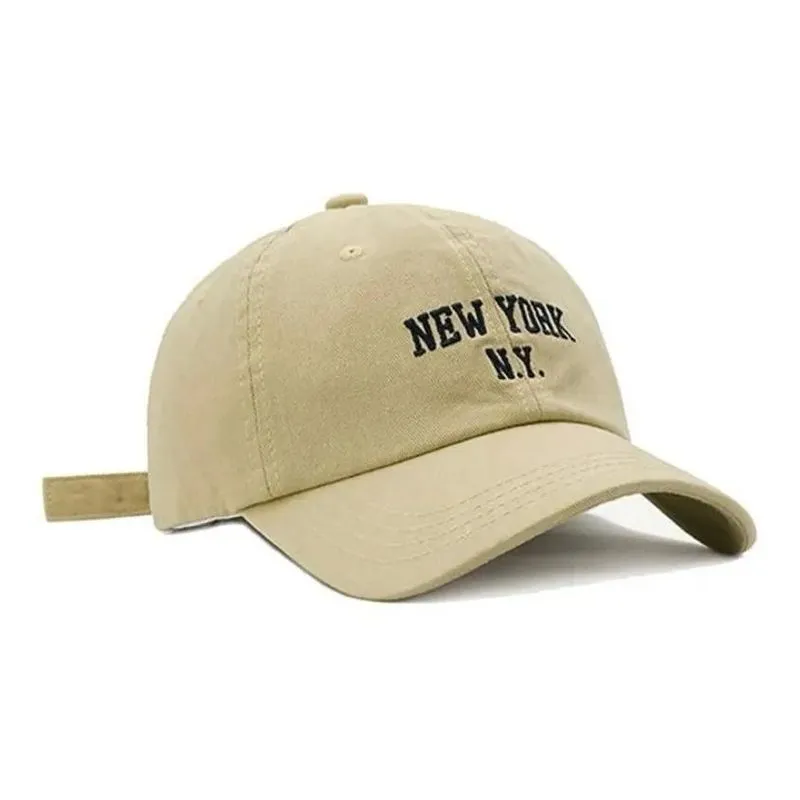 2x Boné Fitão Aba Curvada New York Ny Strapback