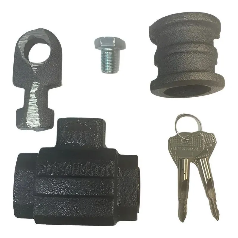 Cadeado Porta Enrolar Polyforte Chave Tetra Art.011t Cor Pre