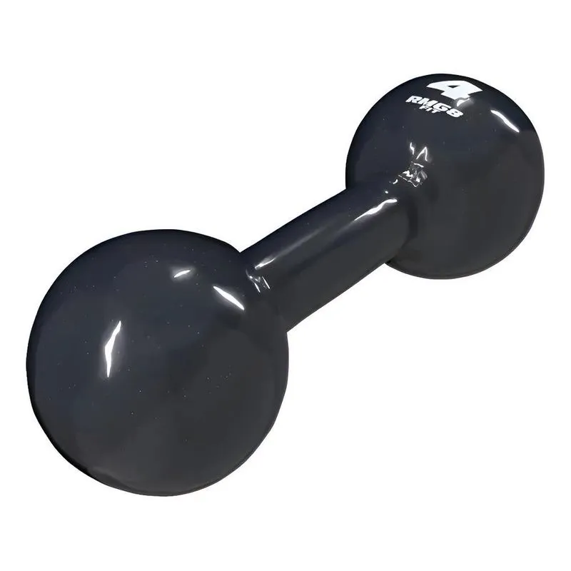 Halter 4kg Bola Emborrachados Rmg8 Fit Cor Preto