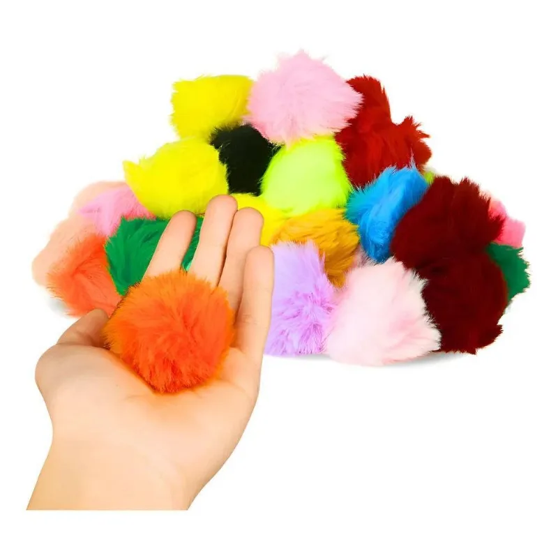 Pompom - Pelúcia 50 Mm - 50 Unidades - Sortido - Nybc Cor Mi
