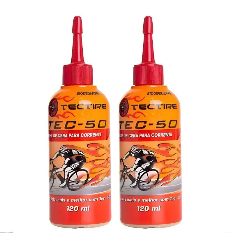 Óleo Lubrificante Tec 50 Bio Cera Bike 2 Unid 120ml Tec Tire