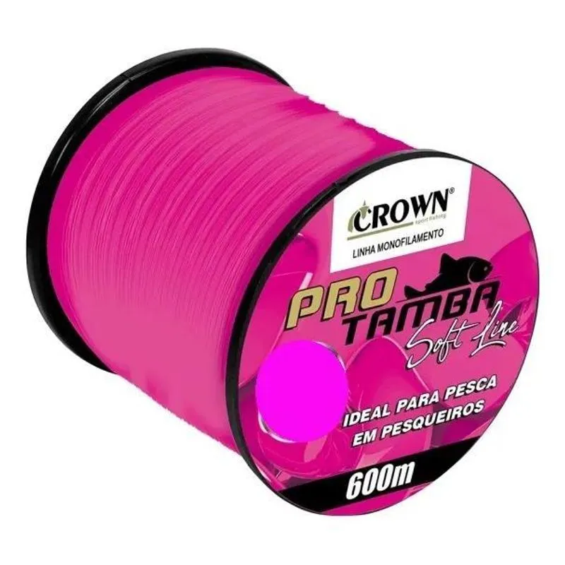 Linha Monofilamento Crown Pro Tamba Soft 0,37mm 600m Cor Ros