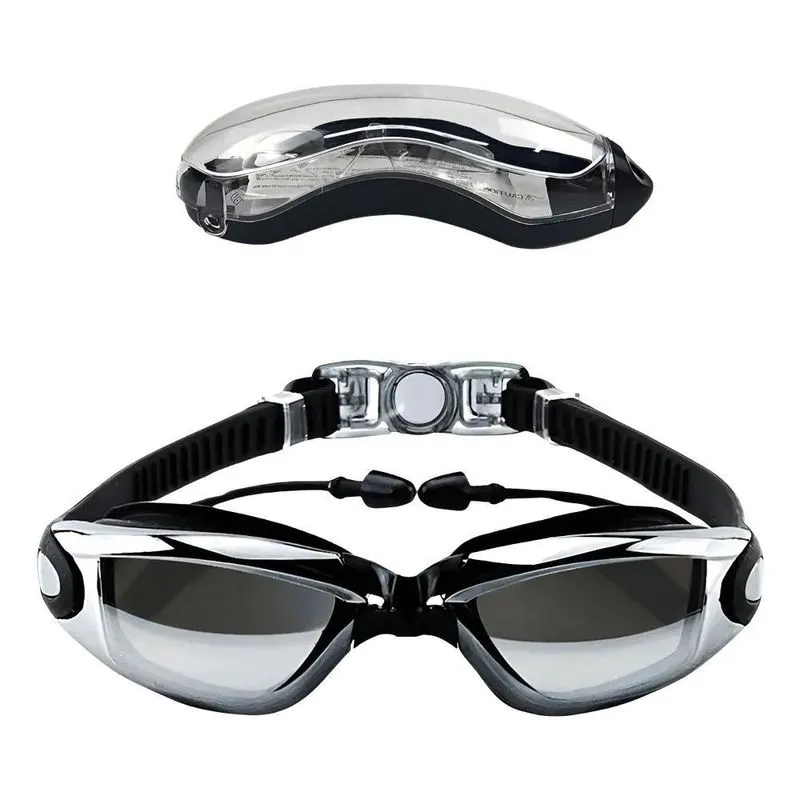 Kit Óculos Natação Mergulho Piscina Com Estojo Hero Band Cor