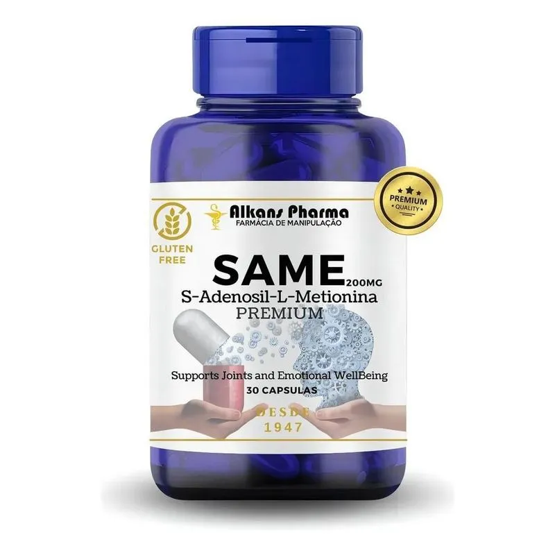 Sam-e 200 Mg 30 Caps + De 50 Anos De Tradição Sabor Sem Sabo