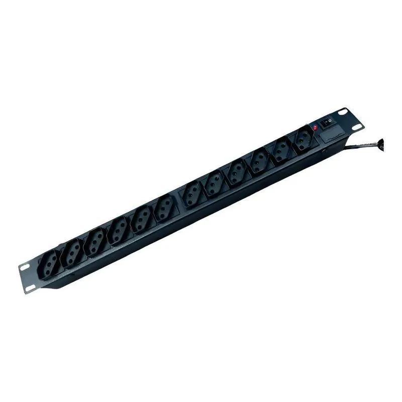 Regua Rack 19 Filtro Linha 10A 12 Tomadas Extensão Eletrica