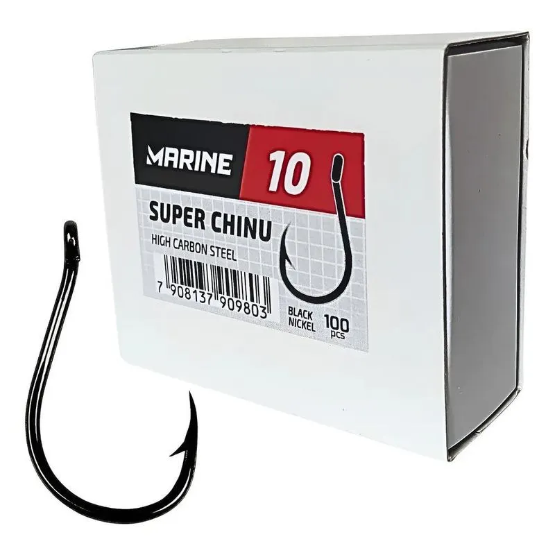 Caixa Anzol Super Chinu N 10 Marine 100 Unidades Pesca Forte