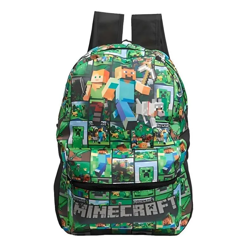 Amora Mochila Minecraft Infantil Juvenil De Lona Escolar Cor