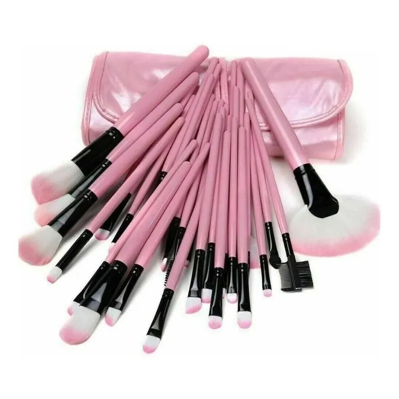 Kit Pincéis De Maquiagem Profissional Com 24 Peças, Cerdas S