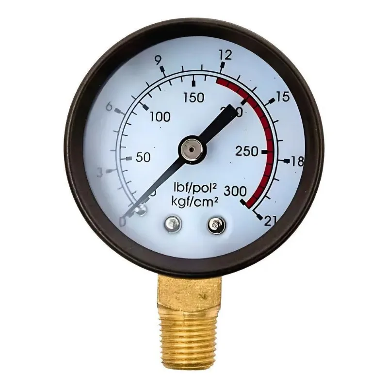 Manômetro Vertical 0-300 Libras 1/4 Npt Caixa Metálica 63 Mm